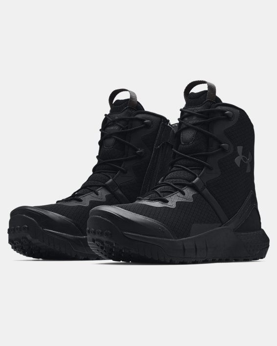 Men's UA Micro G® Valsetz Zip Tactical Boots in Black image number 3